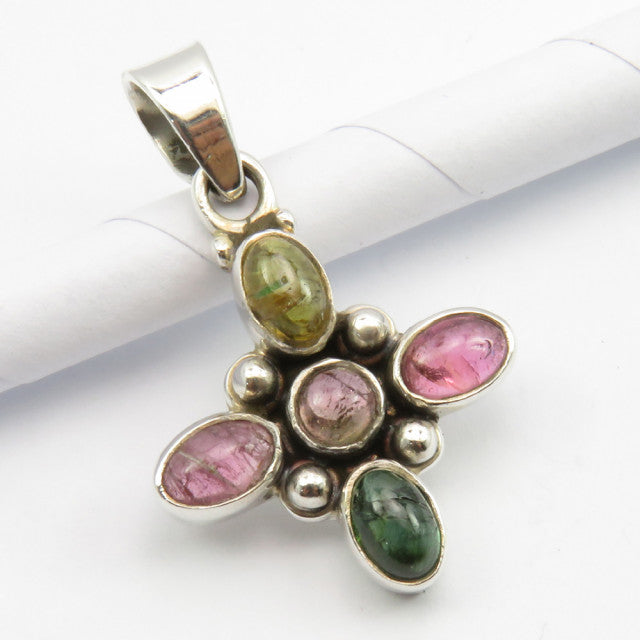 Pandantiv Argint 925 cu Turmalina, 3 cm lungime