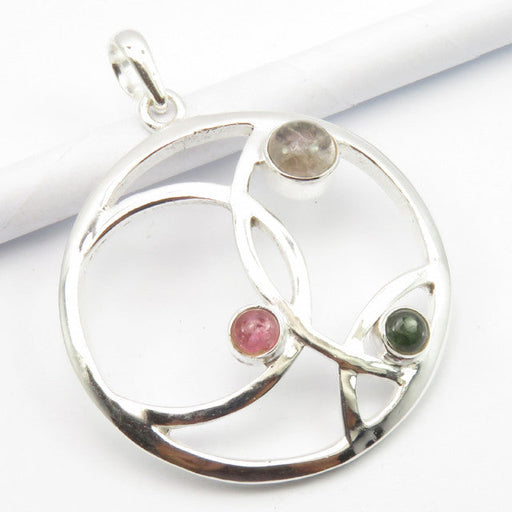 Pandantiv Argint 925 cu Turmalina, 4.3 cm lungime