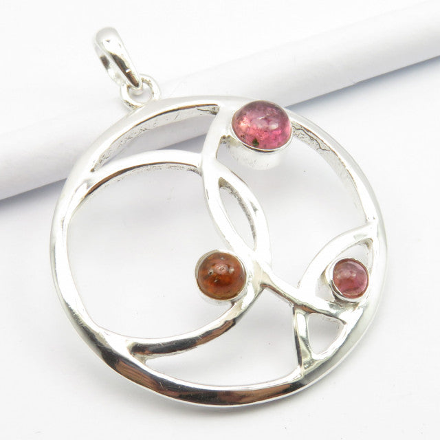 Pandantiv Argint 925 cu Turmalina, 4.3 cm lungime