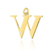 Pandantiv aur 14 K cu Diamant Natural 0.005 ct litera W 26x20 mm