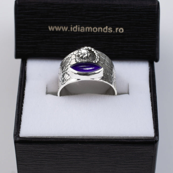 Inel Argint 925 cu Lapiz Lazuli Cabochon