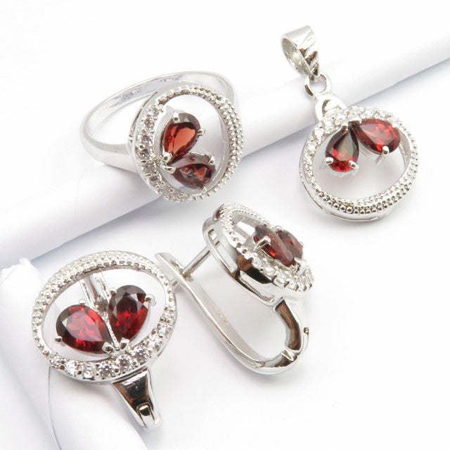 Set Argint 925 cu Garnet