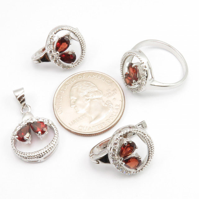 Set Argint 925 cu Garnet