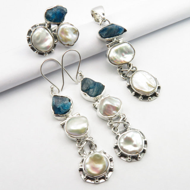 Set Argint 925 cu Perla Fresh Water