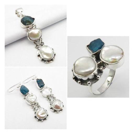 Set Argint 925 cu Perla Fresh Water