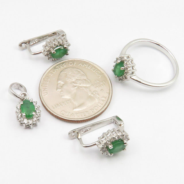 Set din Argint 925 cu Smarald
