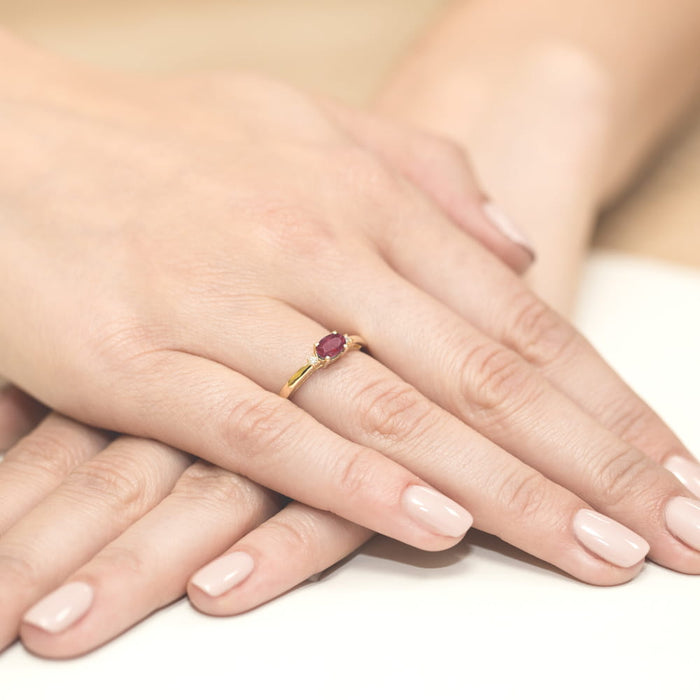 Inel Aur 14k cu Rubin 0.70 ct