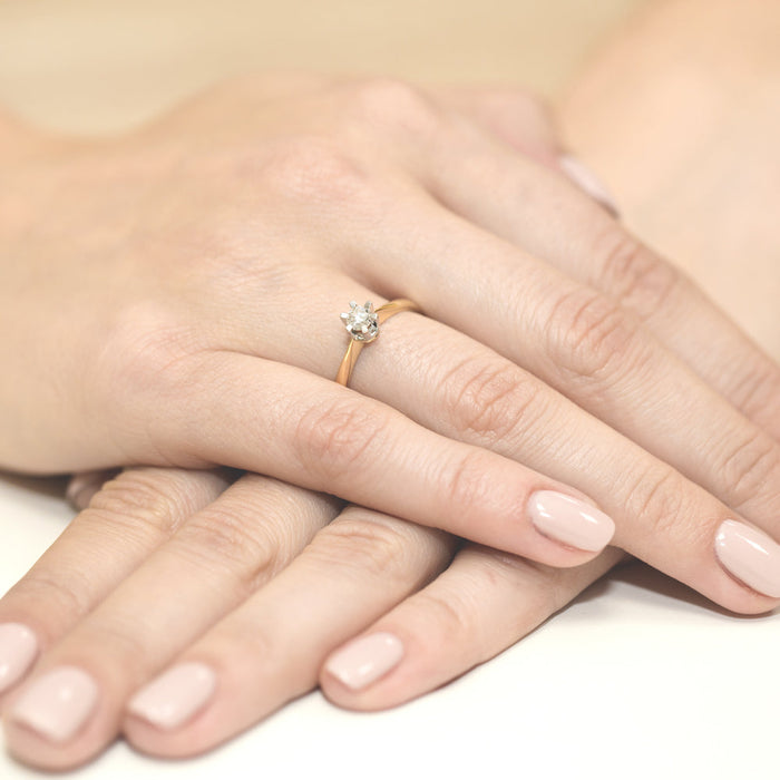 Inel Aur 14K cu Diamant Natural 0.23 ct