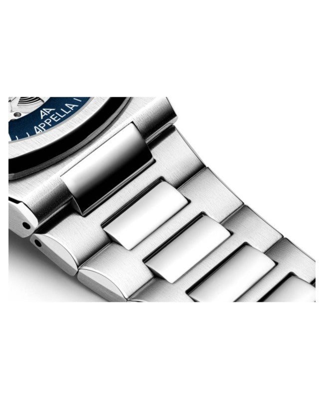 Ceas Appella, L12006.5115ASQ, 43 mm, silver, capac spate cu sticlă de safir