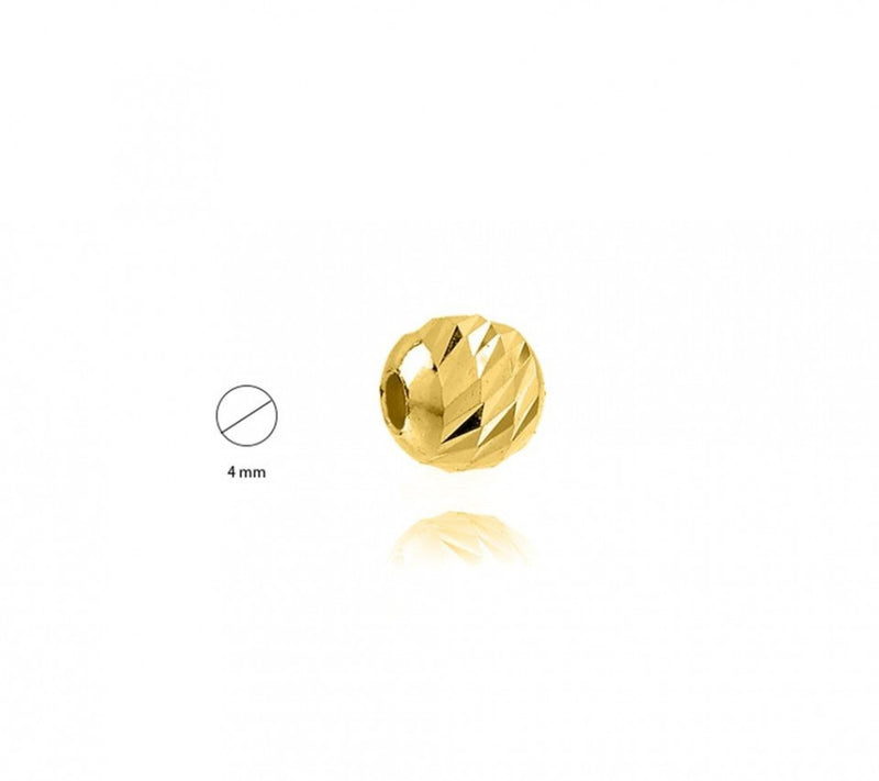 Biluta aur 14K Slash 4 mm orificiu 1.8 mm - 1 buc