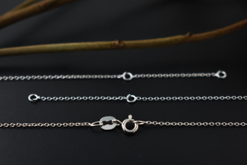 Forzatina chain Silver 925, Nerodium-plated, for link, 30+3+30+3