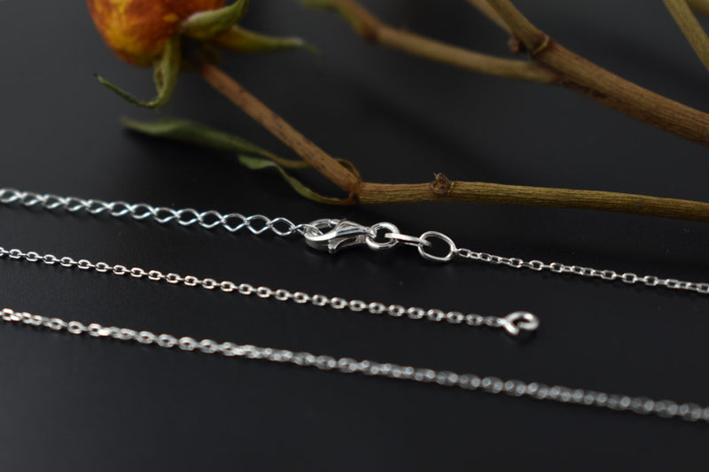 Lant Forzatina Argint 925, nerodiat, pentru linkuri, lungime 20cm+20cm+5cm,extensie Rombo chain